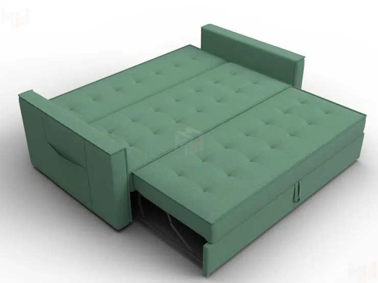 Диван прямой Лига-104 (160) ( Амур 11 зеленый )