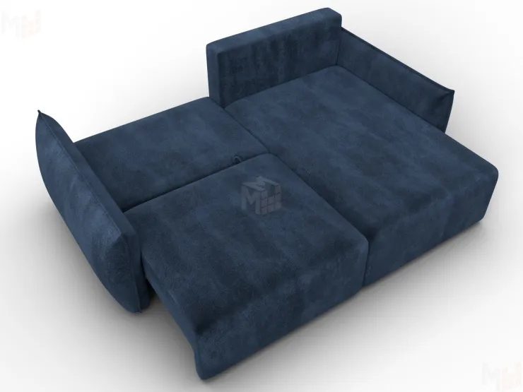 Диван угловой Лига-051 НПБ угол универсальный ( TOWER 13 синий )