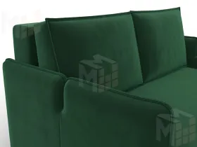 Диван прямой Лига-117 ( SEVEN 626 зеленый )