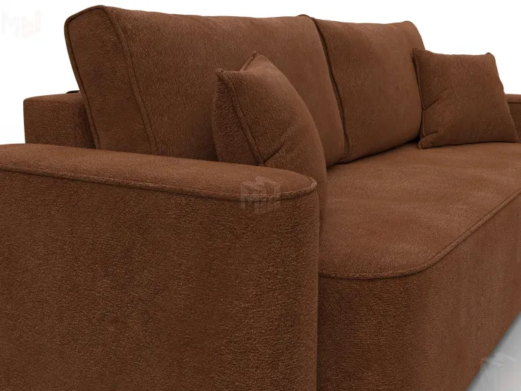 Диван прямой Лига-118 НПБ ( LAIM 14 терракотовый )