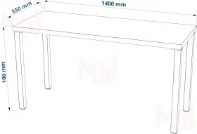 Стол письменный Ингар 2/ТТ дуб беленый / белый