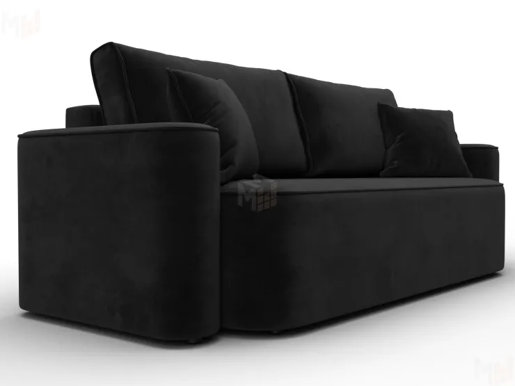 Диван прямой Лига-118 НПБ ( SEVEN 35 черный )