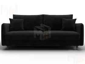 Диван прямой Лига-064 НПБ ( SEVEN 35 черный )