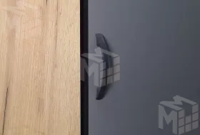 Шкаф 2-х створчатый Ольга-Лофт 3 Дуб Крафт Золотой/Темно-Серый