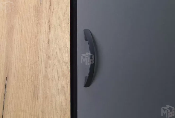 Шкаф 2-х створчатый Ольга-Лофт 3 Дуб Крафт Золотой/Темно-Серый