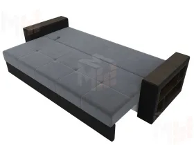 Диван прямой Дубай Лайт ( Серый;Черный )