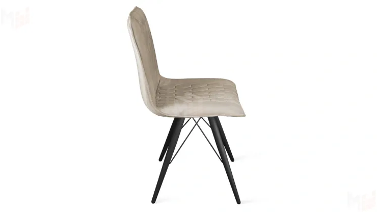 Стул Хьюго К3 Черный муар, Велюр Confetti Smoke