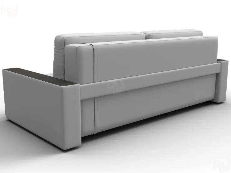 Диван прямой с декором Лига-096 НПБ ( Белый;Черный )