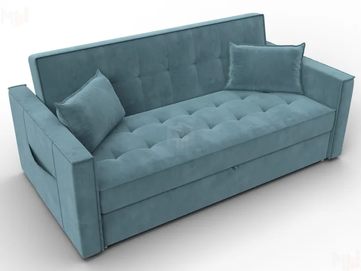 Диван прямой Лига-104 (160) ( SEVEN 113 бирюзовый )