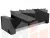Диван прямой Дубай Лайт полки слева ( Черный )