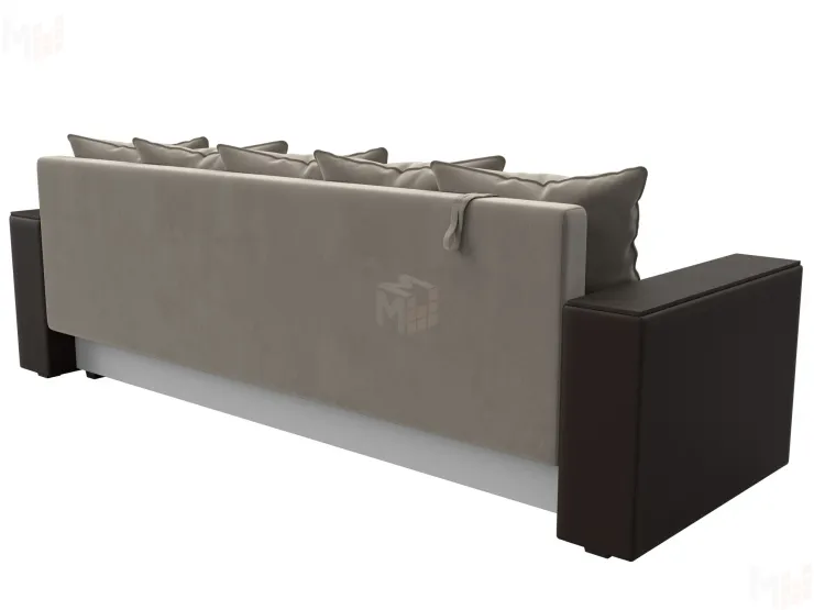 Диван прямой Дубай Лайт полки справа ( Бежевый\Коричневый )