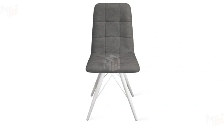 Стул Аспен К3 Белый матовый, Велюр Duna Steel