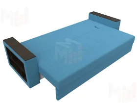 Диван прямой Дубай Лайт полки слева ( Голубой )