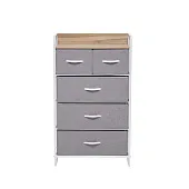 Комод Leset Ноа 5 ящ., Каркас Белый, Светло-серый (Белый/Светло-серый) Комод Leset Ноа 5 ящ., Каркас Белый, Светло-серый (Белый/Светло-серый)