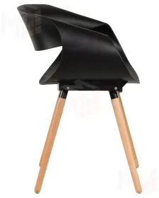 Стул обеденный DOBRIN ALIEN (ножки светлый бук, цвет чёрный (B-03))