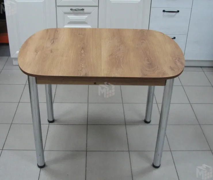 Стол Евро раскладной 1000*680 (дуб Вотан), ножки хром