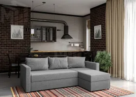 Диван трехместный с угловой секцией Вало КП Malmo 90 (grey) SA Диван трехместный с угловой секцией Вало КП Malmo 90 (grey) SA