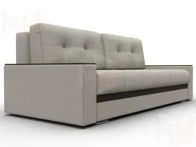 Диван прямой с декором Лига-096 НПБ ( Амур 02 Бежевый/Коричневый )