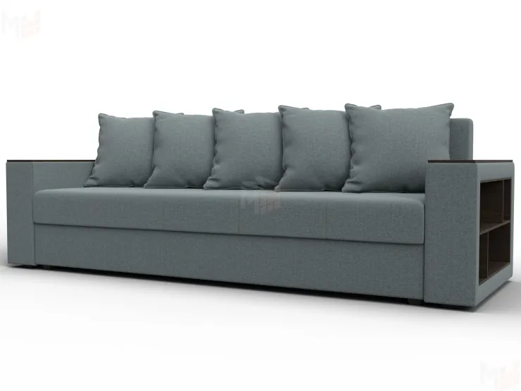 Диван прямой Дубай Лайт ( Амур 07 серый )