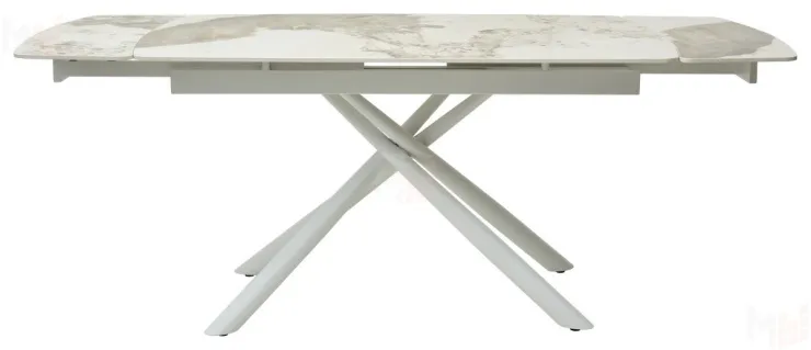 Стол RIVOLI 140 GLOSS LUXURY PANDORA SINTERED STONE/ WHITE