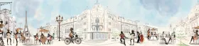 Стеновая панель Французские улочки