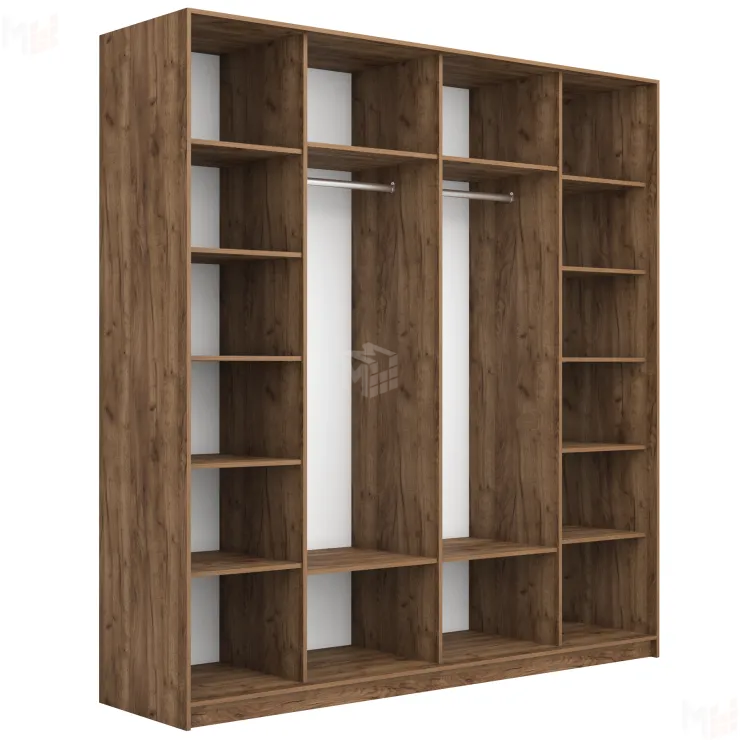 Шкаф-купе Прайм Широкий 2-х дверный 220 см, Крафт табачный/Черное стекло