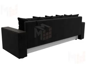 Диван прямой Дубай Лайт полки слева ( Черный )