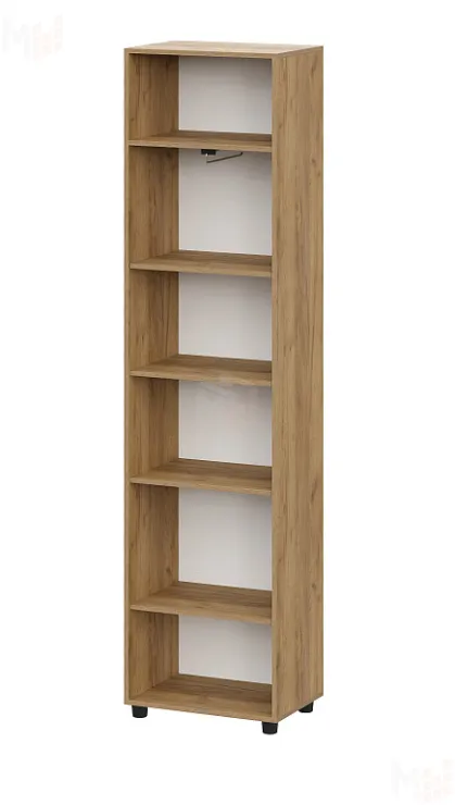 Шкаф одностворчатый Милан Дуб Золотой/Белый Матовый