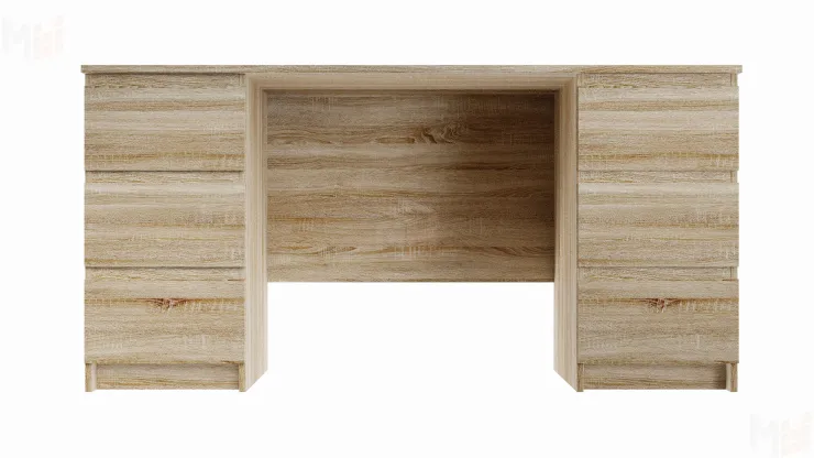 Стол письменный Кастор 6 ящиков сонома