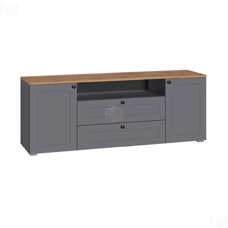 Тумба под ТВ Остин  16.47 серый графит