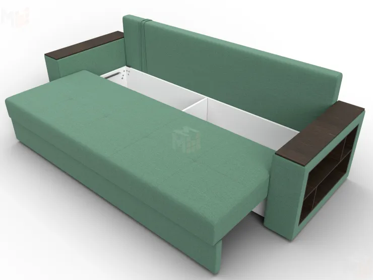 Диван прямой Дубай Лайт ( Амур 11 зеленый )
