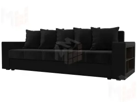 Диван прямой Дубай Лайт ( Черный;Черный )