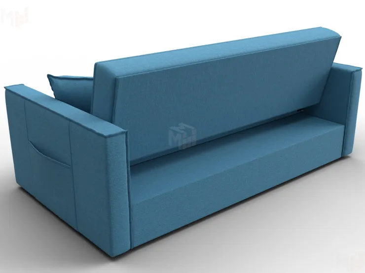 Диван прямой Лига-104 (160) ( Амур 10 голубой )