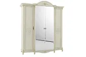 Шкаф 4-х дверный Да Винчи СД-01 (белый патина)