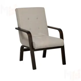 Кресло Leset Модена NEW (Орех текстура/Bingo 02 (бежевый), кант Bingo 02 (бежевый))