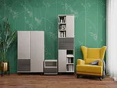 Гостиная Копенгаген белый/серый графит вариант 5