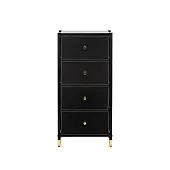 Комод Leset Нирита/Хайди, 4 ящика, Черный (Черный/Черный)