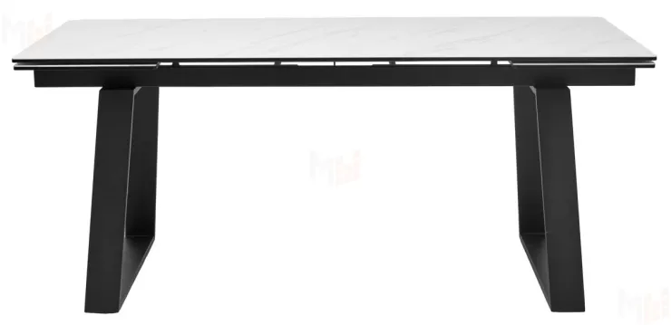 Стол VASTO 180 MARBLES KL-99 Белый мрамор матовый / черный каркас