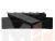 Диван прямой Дубай Лайт ( Черный )