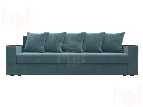 Диван прямой Дубай Лайт полки слева ( Бирюзовый )