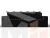 Диван прямой Дубай Лайт ( SEVEN 35 черный )