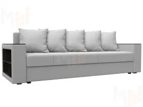 Диван прямой Дубай Лайт полки слева ( Белый )