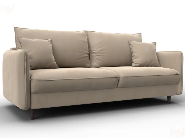 Диван прямой Лига-064 НПБ ( SEVEN 729 бежевый )