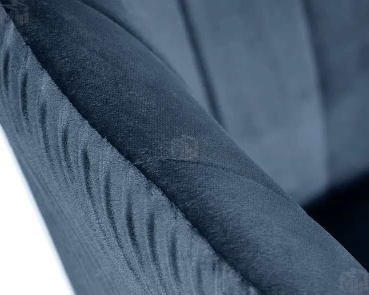 Кресло дизайнерское DOBRIN EDISON BLACK (синий велюр (1922-20))