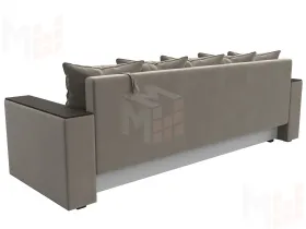 Диван прямой Дубай Лайт полки слева ( Бежевый )