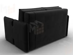 Диван прямой Лига-117 ( SEVEN 35 черный )