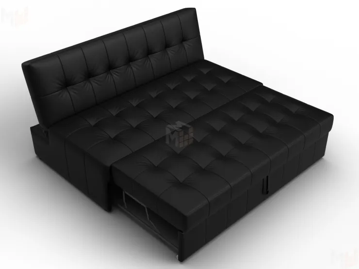 Диван прямой Лига-107 (160) ( GRIFON 18 черный )