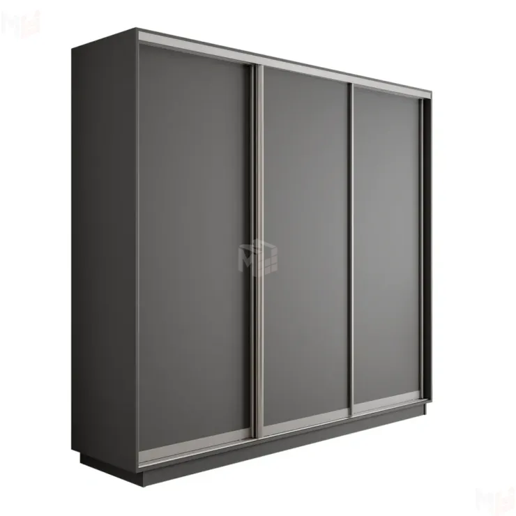 Шкаф-купе Оптим 3-х дверный  1 секция (ЛДСП)  240 см. 1 штанга, 11 полок