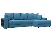 Диван угловой с декором и полкой Лига-050 НПБ