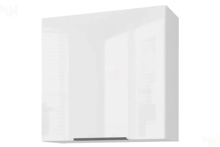 Полка навесная Слайд Белый глянец 